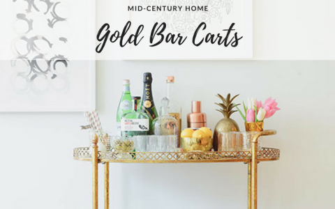 Gold Bar Cart The Secret for a Mid-Century Home Bar Decor_feat